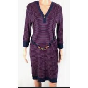 Lauren Ralph Lauren Nautical Belted Dress summer classic preppy striped designer